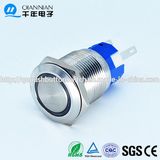 Qn19-C1 19mm Momentary|Latching Flat Head Ring LED 12V Lacthing Laser-Able Push Button Switch